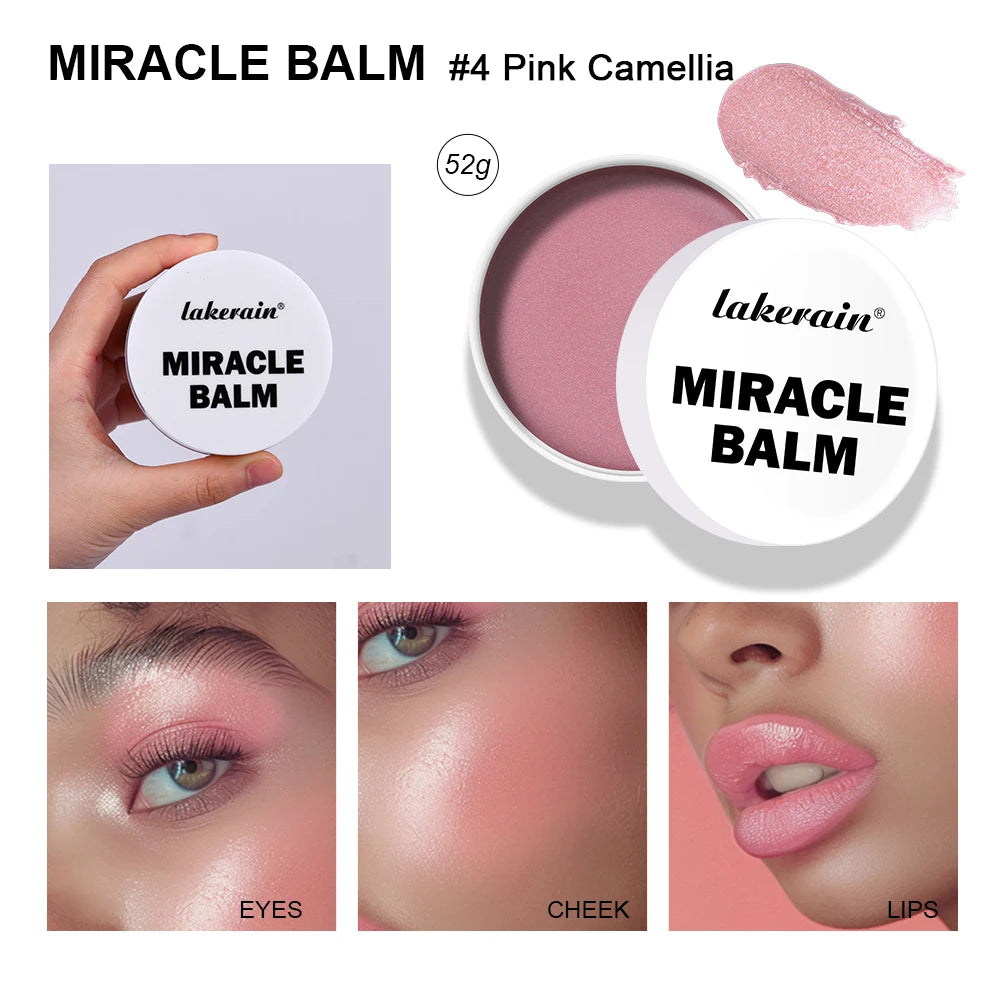 Tidesmit 4 color multi-purpose cream blush and lipstick swatch showing nourishing lightweight Korean makeup texture