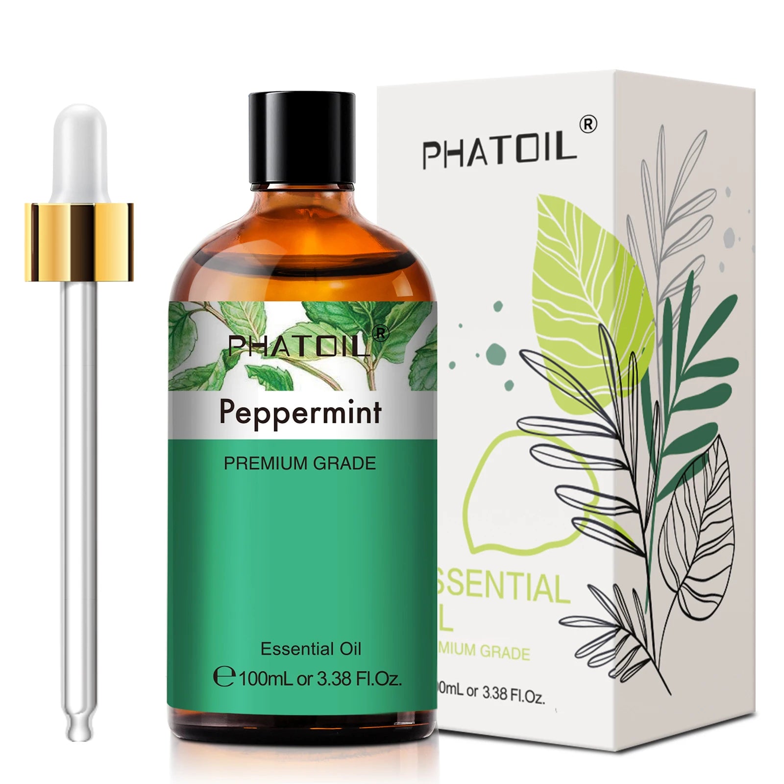 PHATOIL 100ml Lavender Peppermint Lemon Eucalyptus Lemongrass Essential Oil Natural Plant Pure Essential Oils For Diffuser