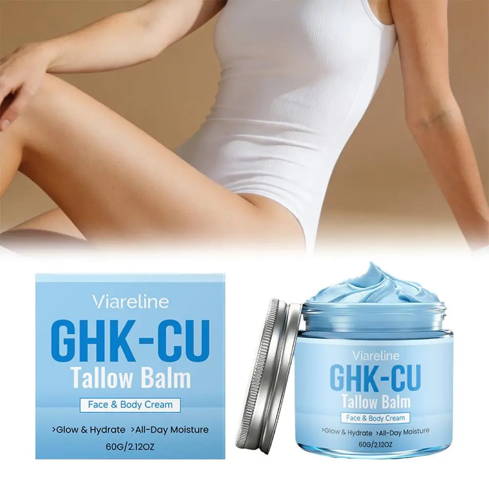 1/2/3/5PCS 60g GHK-Cu Tallow Balm Face & Body Cream - Copper Peptide Moisturizer for Dry Skin, Firming & Hydrating