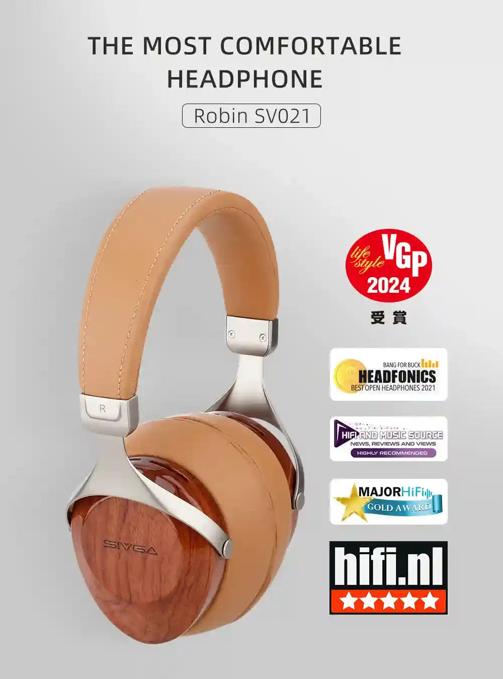Closed Back Wood Headphones - High Fidelity 50mm Studio Monitor Tidesmit