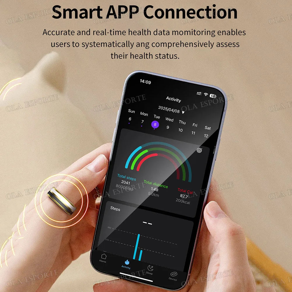 Bluetooth Smart Ring Men Women Heart Rate Blood Oxygen Health Monitor Gesture Control Waterproof Sports Various styles Smartring
