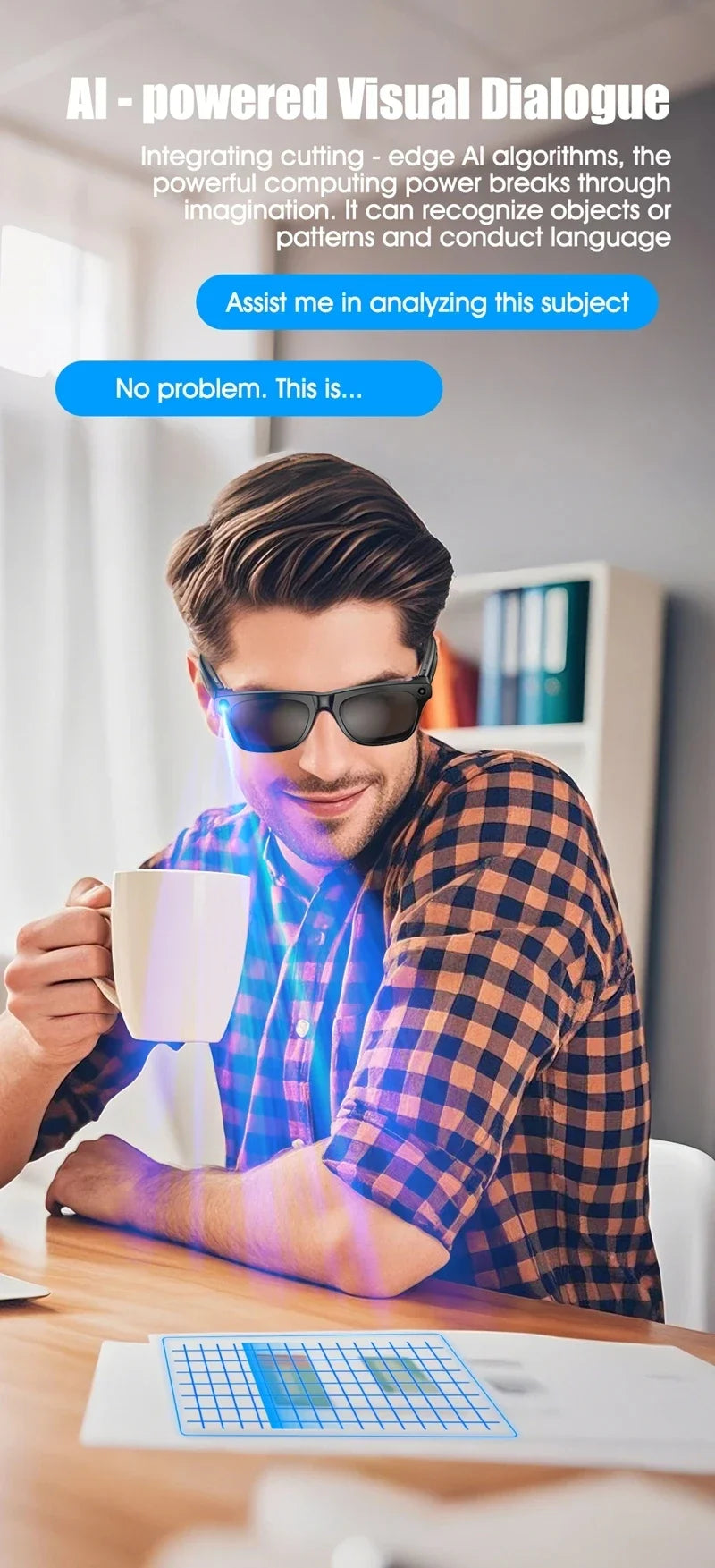 Tidesmit Smart Glasses 8K AI Camera with Bluetooth Spatial Audio Tidesmit