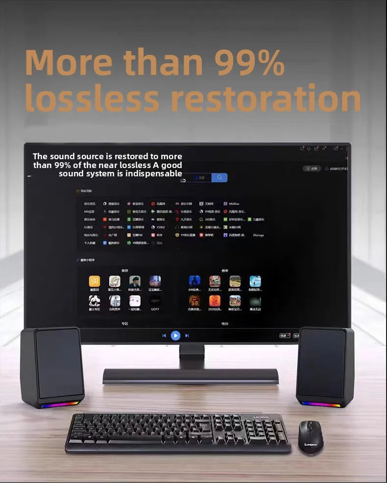 USB Gaming Speakers for Desktop PC and Laptop with RGB LED - Tidesmit Tidesmit