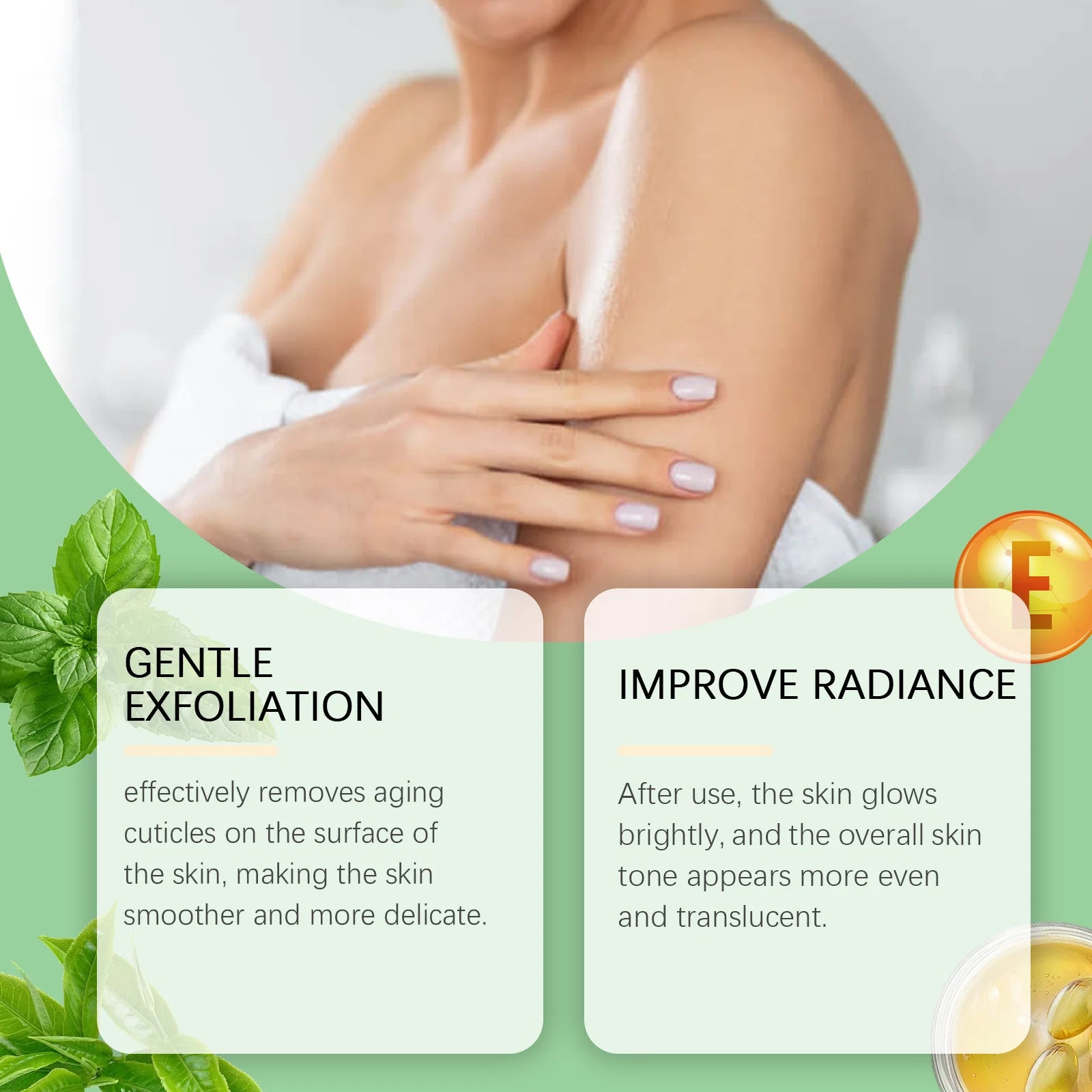 Green Tea Body Scrub Exfoliating Salt - Natural Skin Smoothing Treatment Scrubs Treatments Tidesmit