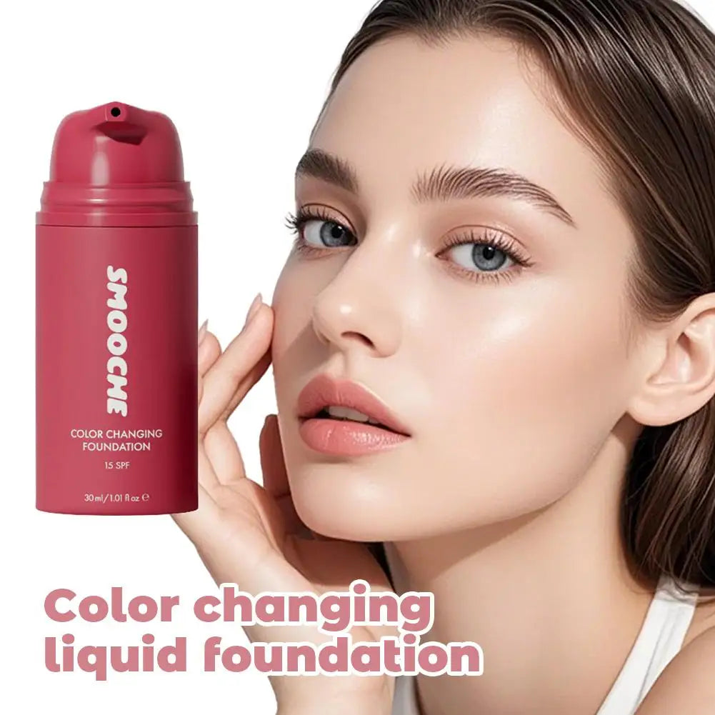 Tidesmit color changing foundation texture close-up for flawless long lasting coverage of blemishes and fine lines