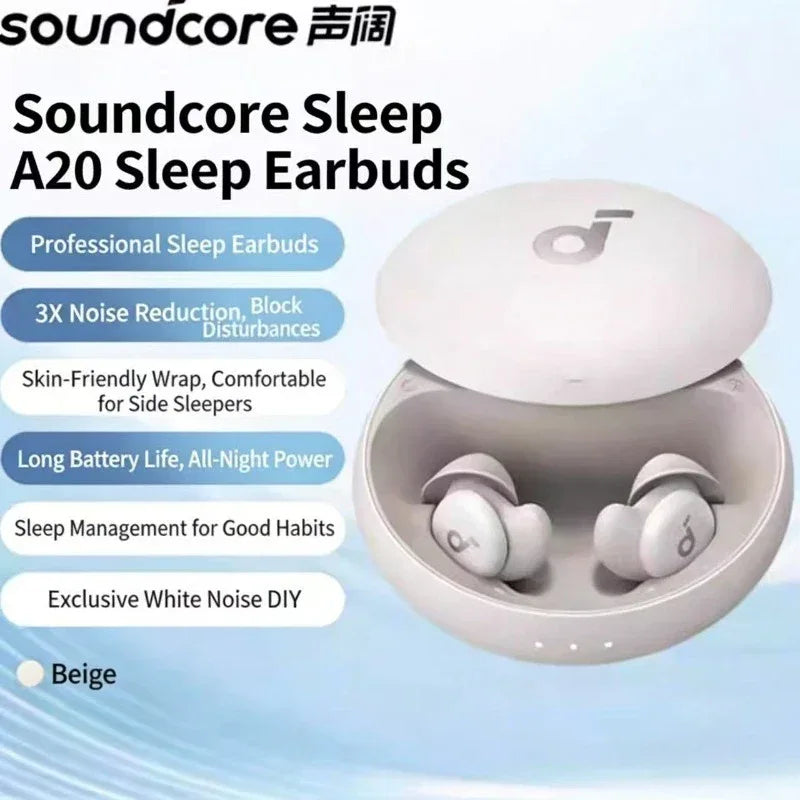Sleep Earbuds Noise-Canceling Wireless A20 by Tidesmit A20 beige Tidesmit