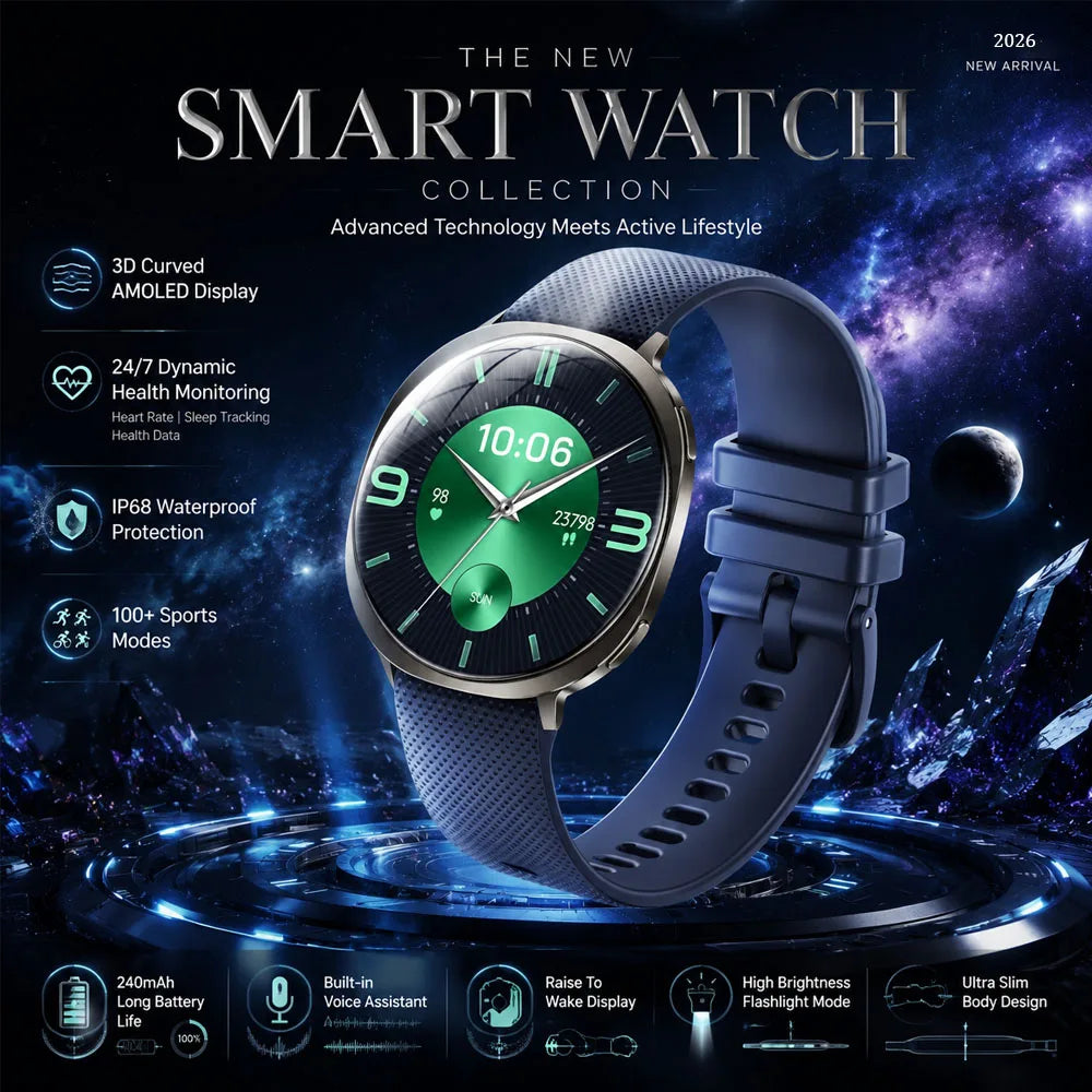 New  Round Curved Screen M301 Smart Watch Flashlight Health Tracking Fitness Sports Modes IP68 Waterproof Smartwatch Men Women