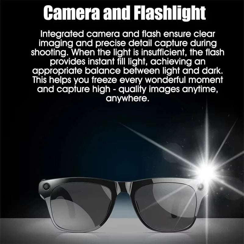 Tidesmit Smart Glasses with AI GPT Camera, Bluetooth Audio & Translator Tidesmit