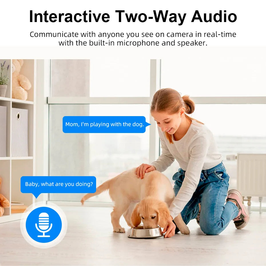 Fuers 5MP WiFi Camera Works With Tuya Smart Home Indoor Wireless IP Surveillance Camera AI Detect Security Baby Monitor