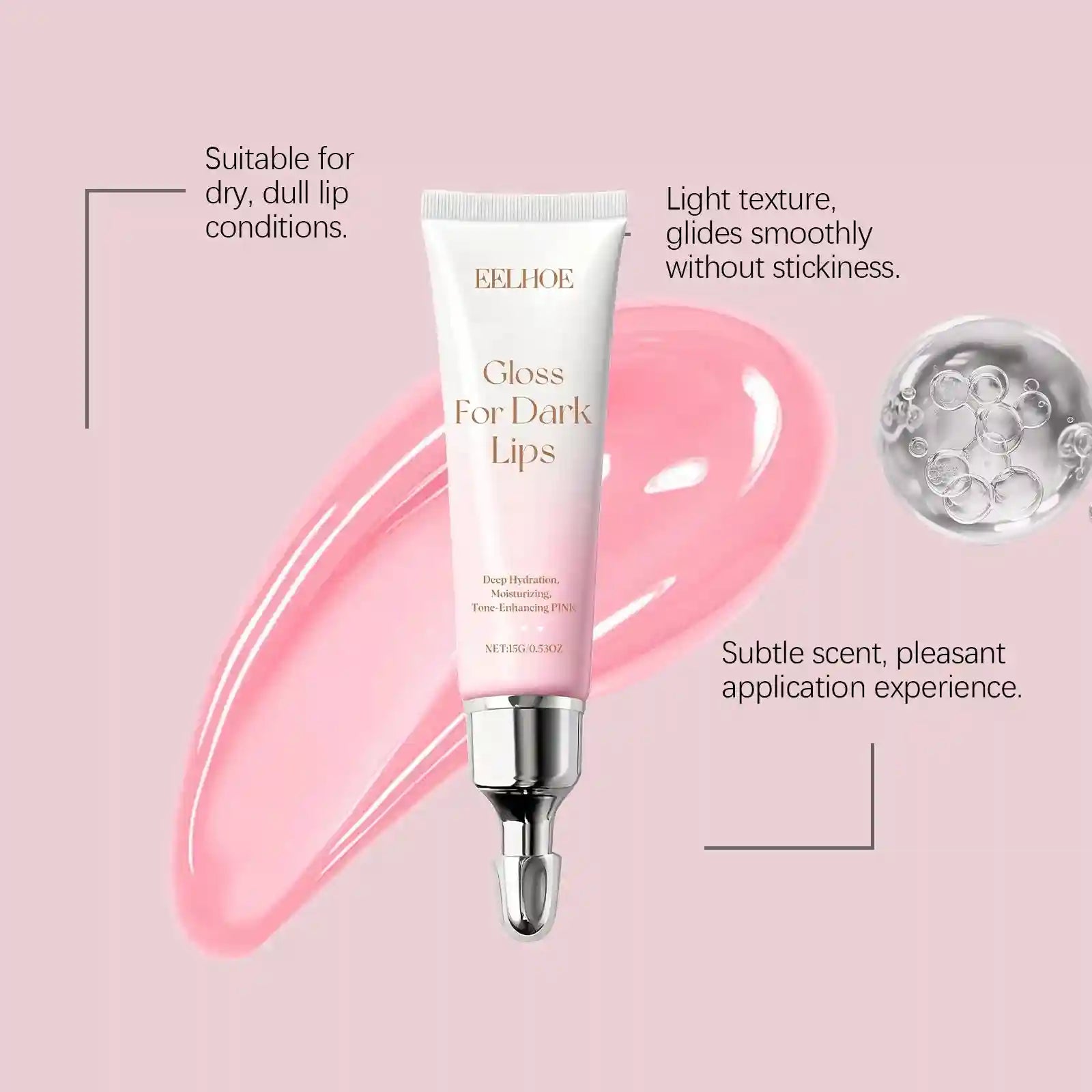 Hydrating Lip Oil Serum - Vitamin C Repair Treatment for Dry Lips Lip Care Tidesmit