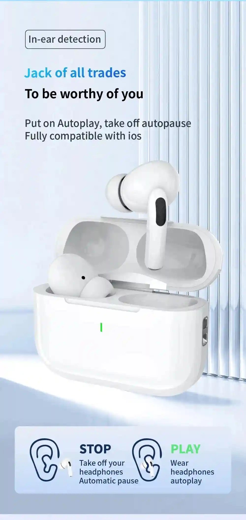 Tidesmit Wireless Bluetooth Earbuds with Active Noise Cancellation (ANC) Tidesmit