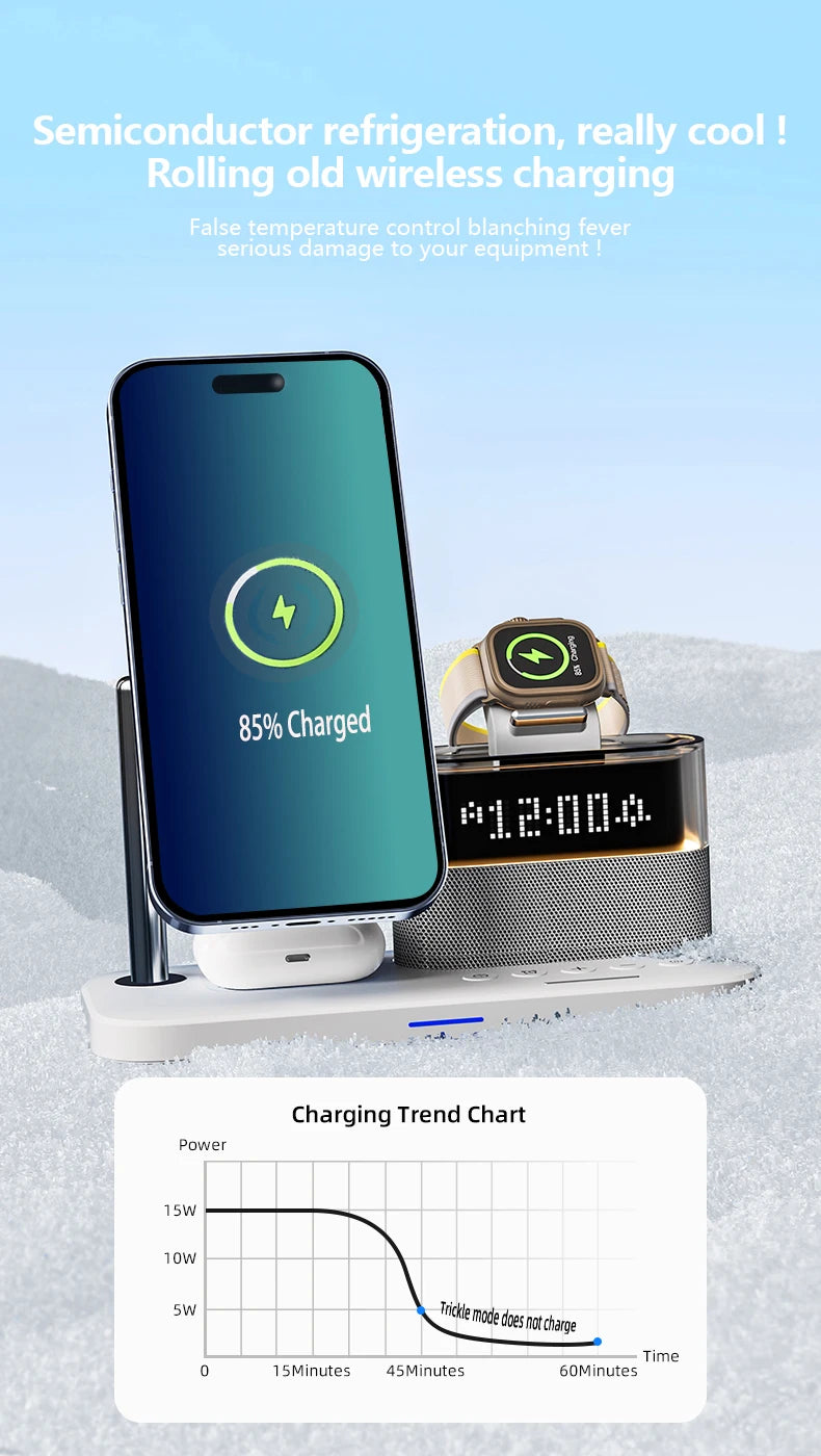 Tidesmit 3-in-1 Qi2 Wireless Charging Station for MagSafe Devices Tidesmit