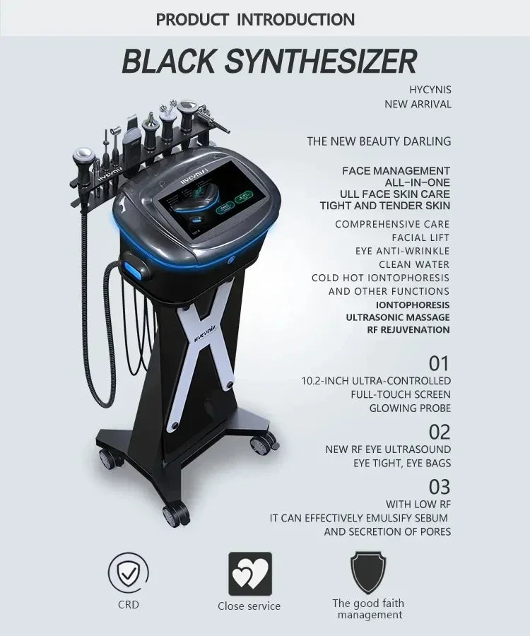 9-in-1 Hydra Facial Machine: Professional Oxygen Jet Skin Care System Massage Chairs Tidesmit