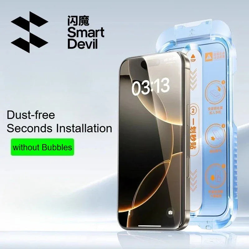 iPhone 17 Pro Screen Protector - 9H Tempered Glass with Dust-Free Tech 1 piece Tidesmit