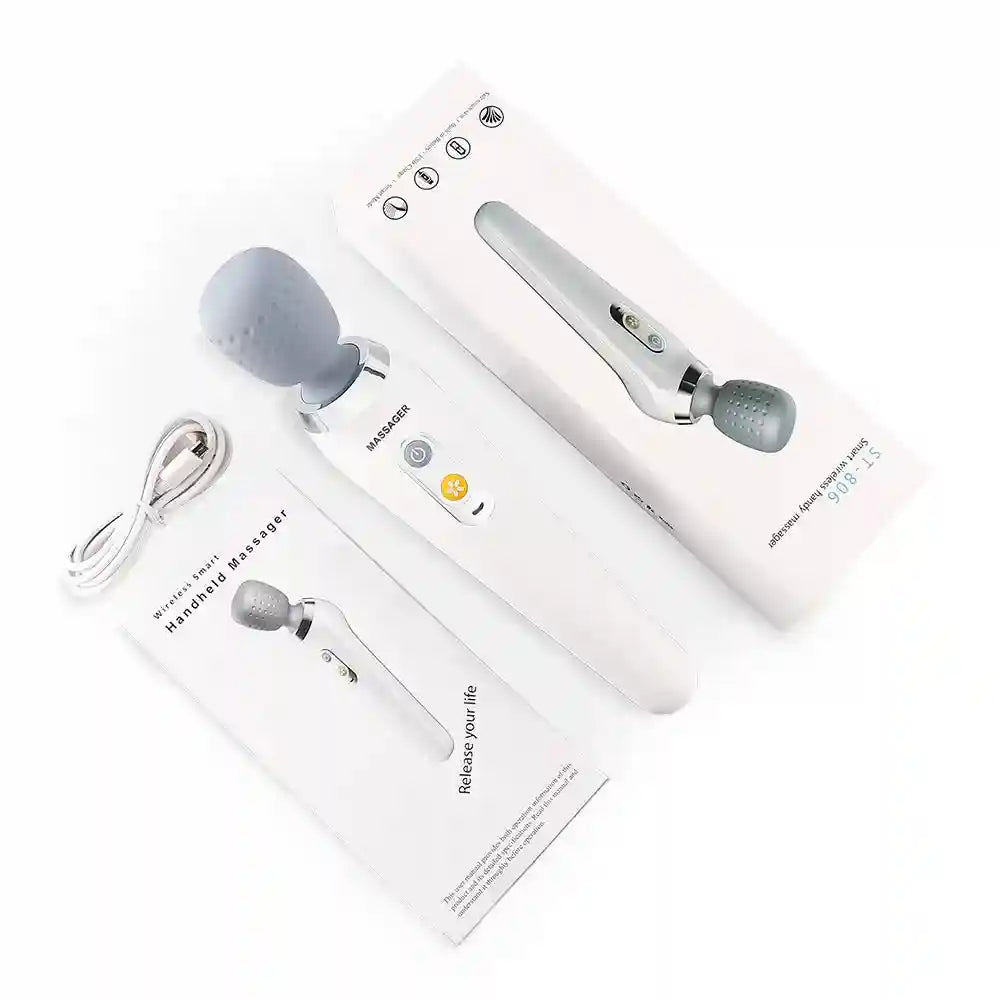 Electric Massage Gun for Deep Tissue Muscle Relief - White Tidesmit Back Massage Instrument Tidesmit