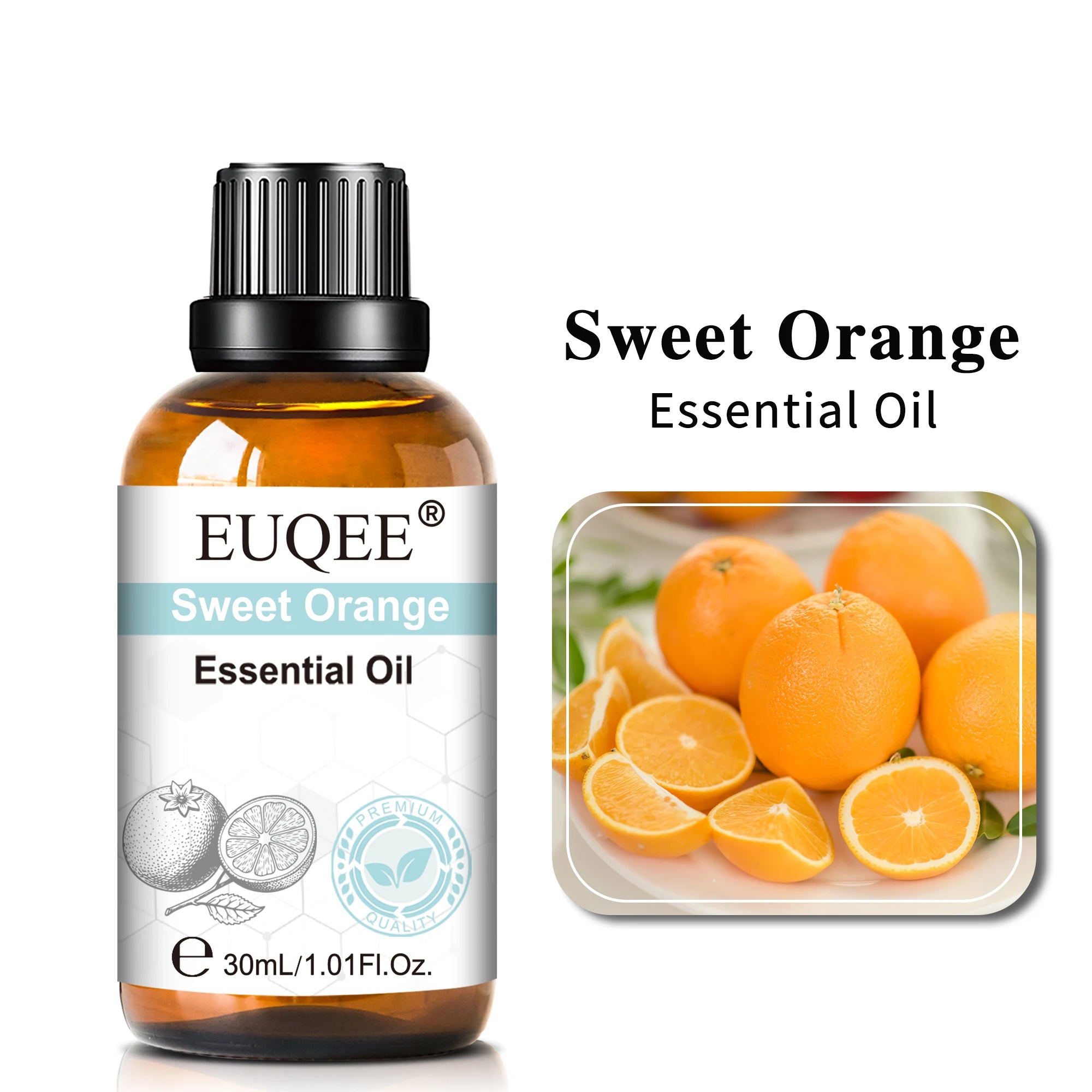EUQEE 30ml Lavender Aromatherapy Essential Oil Sandalwood Eucalyptus Peppermint Citronella Vanilla Cinnamon Reed Diffuser Oils