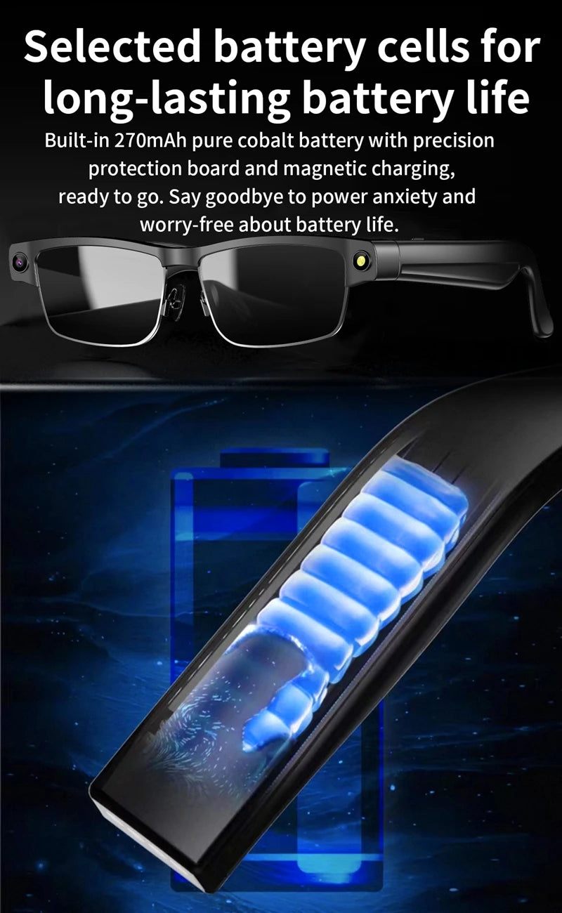 AI Smart Glasses with Bluetooth Audio & Translation | Tidesmit Tidesmit