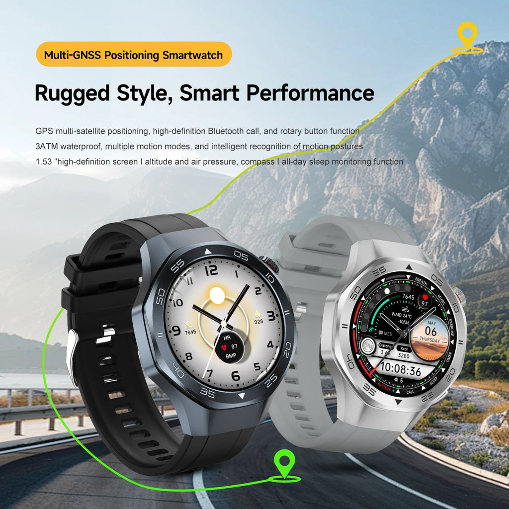 2026New Smart Watch GPS Positioning 3ATM Waterproof GPS Tracker Compass Men Bluetooth Call Heart rate 170+Sports Watch Men Women