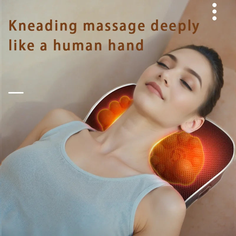 Electric Cervical Neck Massager with Heat Therapy and Airbag Traction Back Massage Instrument Tidesmit