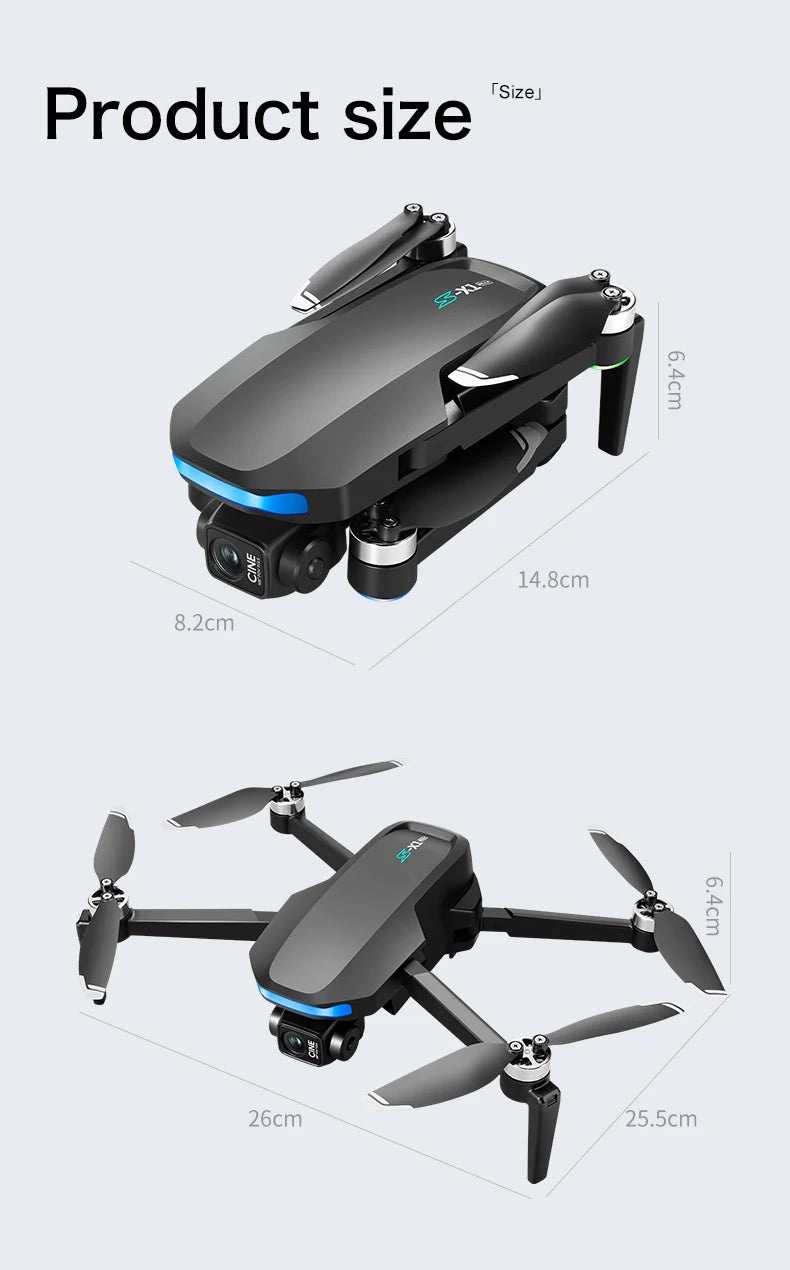 4K Camera Drone with 3-Axis Gimbal GPS Quadcopter - Tidesmit Tidesmit