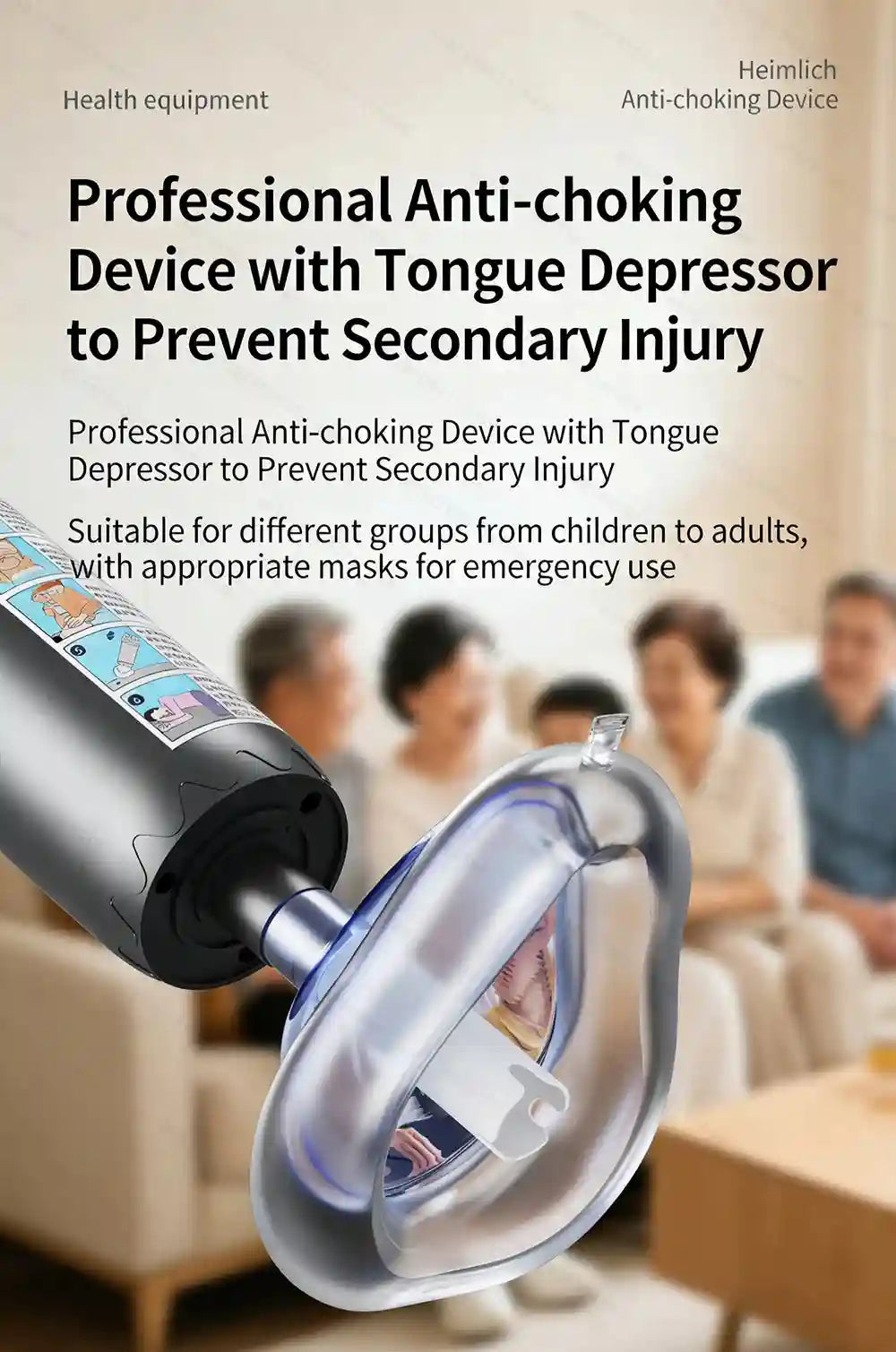 Anti Choking Device - Portable Airway Assist Kit for Emergency Safety Relaxation Treatment Tidesmit