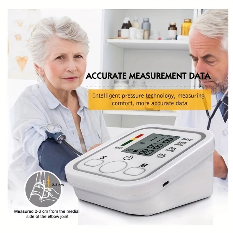 Arm Blood Pressure Monitor Sphygmomanometer Tonometer Tensiometer + Pulse Oximeter Finger Clip Pulse Monitor + Body Thermometers