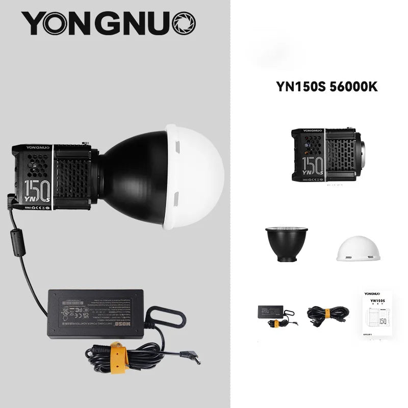 Portable 150W COB LED Video Light – Adjustable Color Temperature Kit 150S 5600K Tidesmit