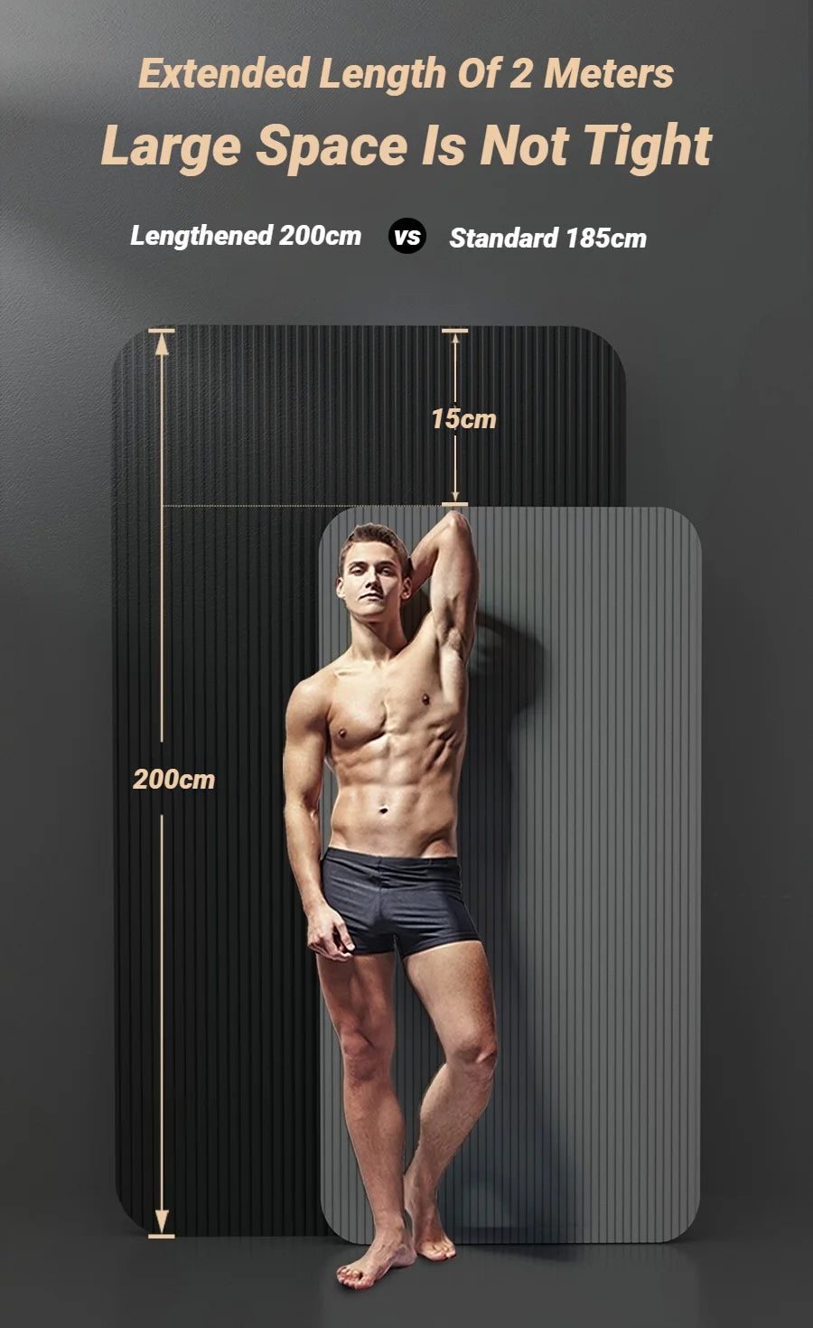 Two-Piece Set High Quality Extra Sport Thick Nbr Non-Slip Yoga Mats For Fitness Pilates Gym Home Tasteless Spor Universal Men