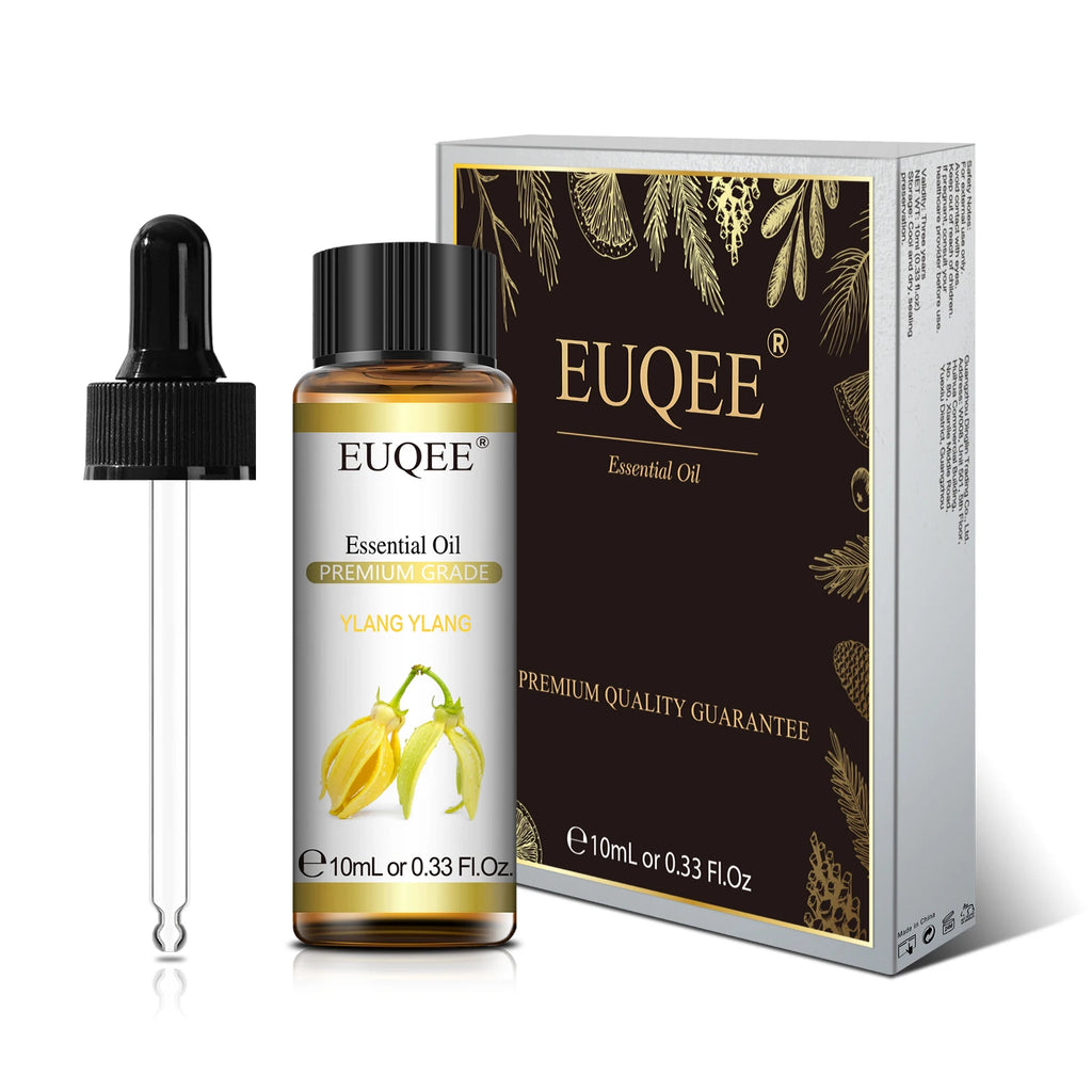 EUQEE Fragrance Essential Oil 10ml Floral Series Lavender Manuka Vanilla Rose Ylang Ylang Jasmine Geranium Chamomile Neroli Oil