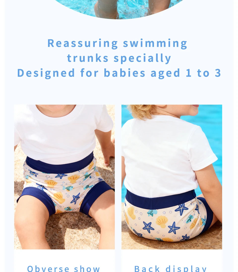 Happyflute 1 Pc Baby Leakproof Swimming Diaper Newborn Baby High Waist Swim Nappies Washable Reusable Baby Swimwear Cloth Nappys