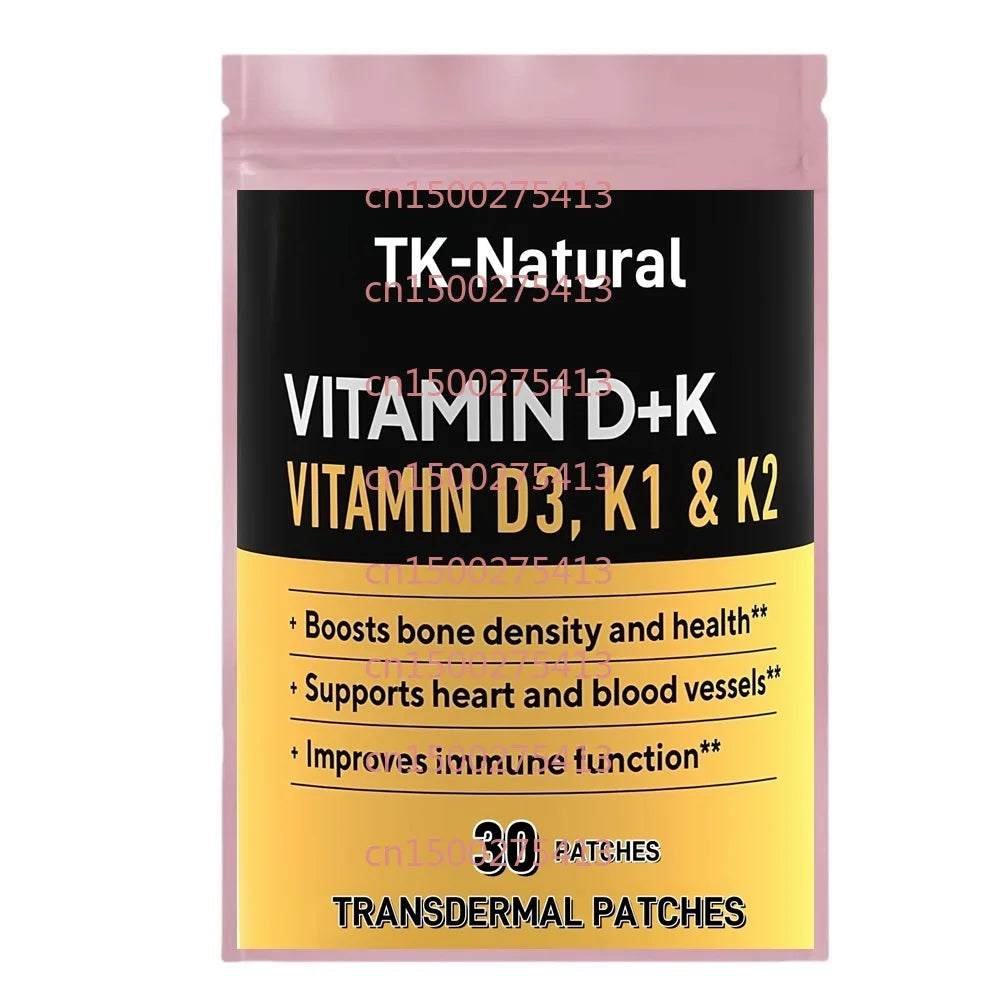 Tidesmit 30 Vitamin D3, K1 & K2 Transdermal Patches for immunity boost, bone density, and heart health support.