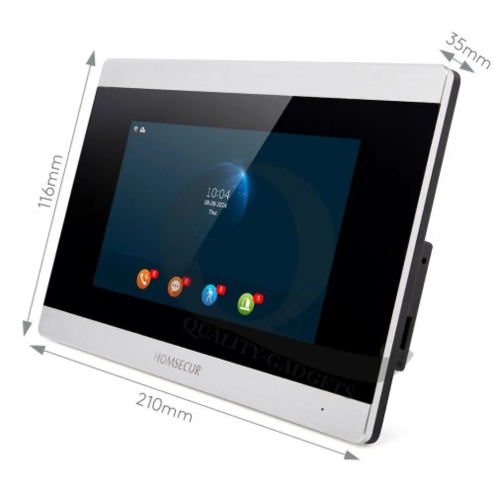 4 Wire WIFI Tuya Smart 7" Touch Screen Monitor BA15D-S Menu Motion Detection For HOMSECUR 1080P Video Doorphone Intercom