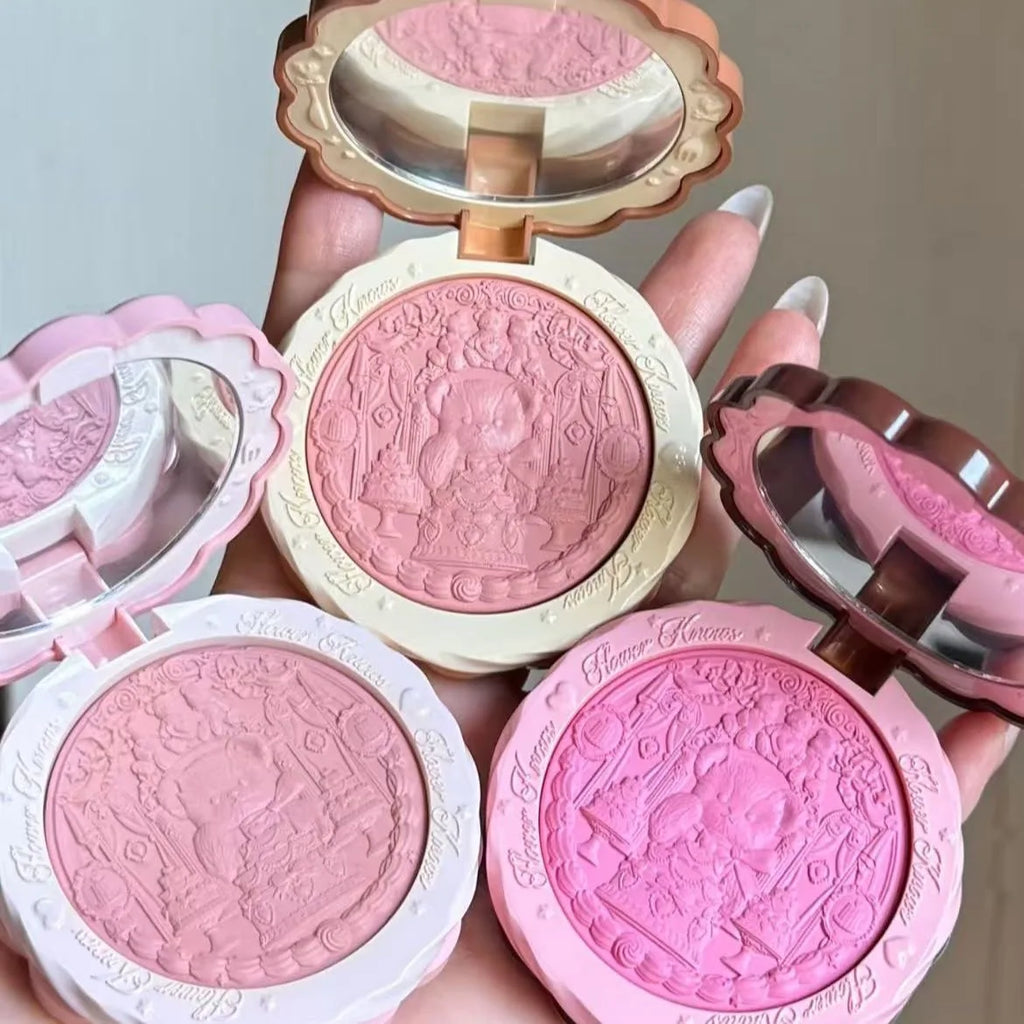 Tidesmit Flower Knows Sweetie Bear vegan silk satin blush powder for natural matte cheek contour face makeup