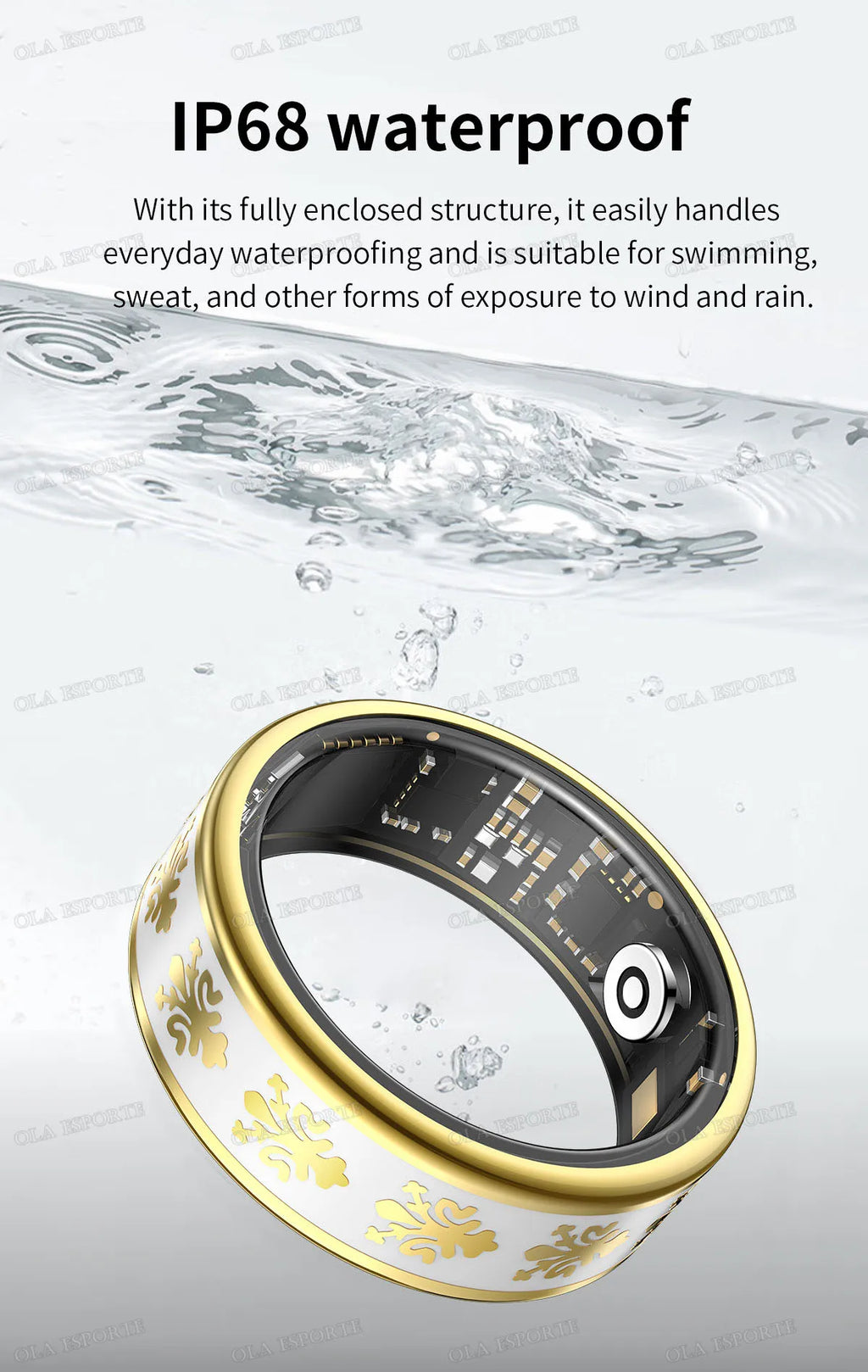 Bluetooth Smart Ring Men Women Heart Rate Blood Oxygen Health Monitor Gesture Control Waterproof Sports Various styles Smartring