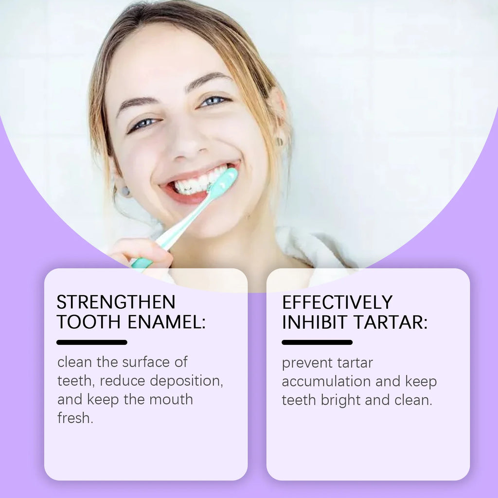 Tidesmit purple niacinamide teeth whitening toothpaste for plaque removal, gum health, and fresh breath.
