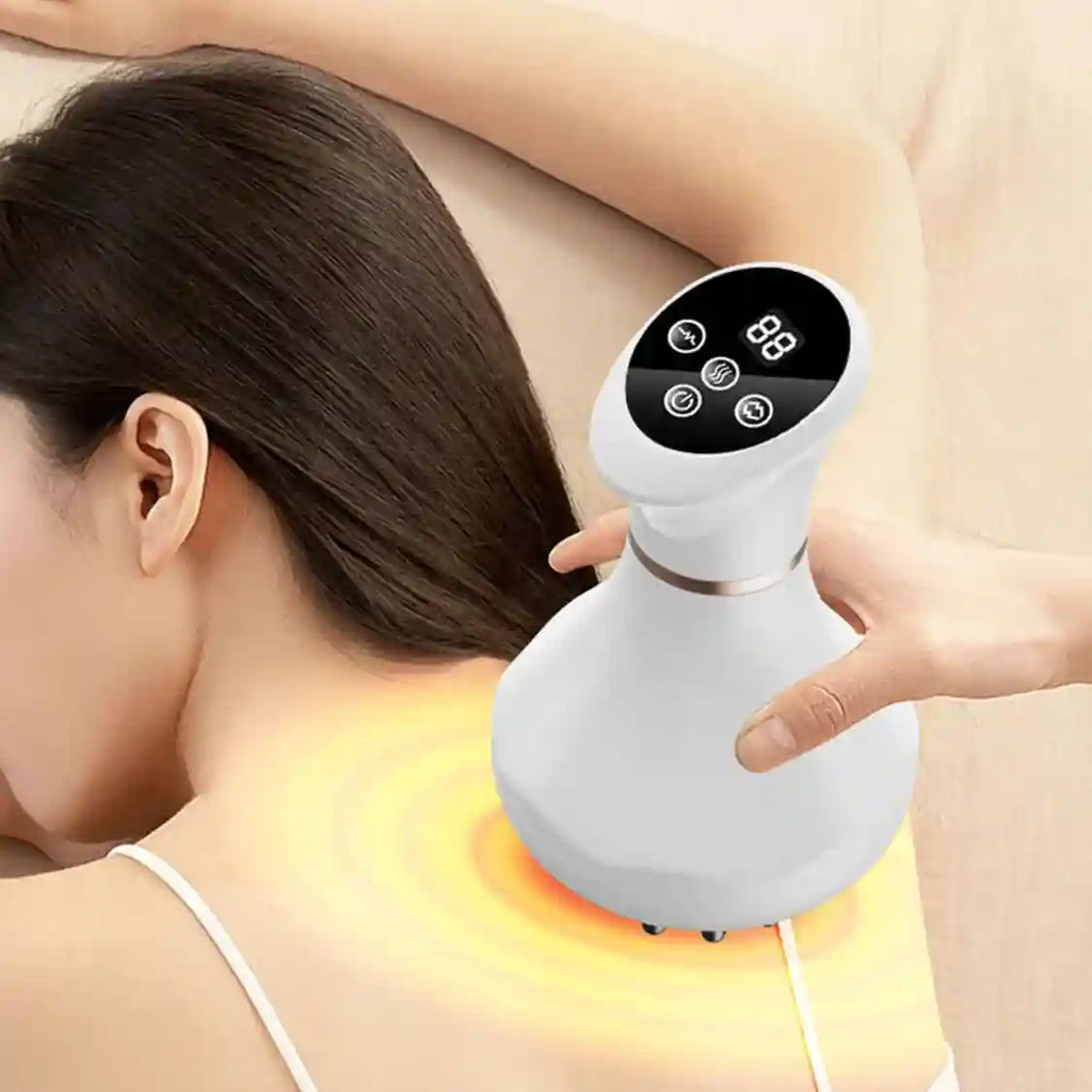 Massage Roller with Infrared Heating - Pearl White Rechargeable Device Massage Roller Tidesmit