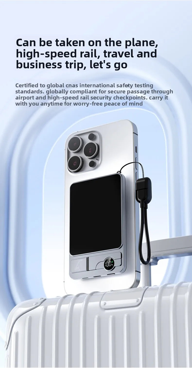 Magnetic Wireless Power Bank 10000mAh - Fast PD Charger for Travel Tidesmit