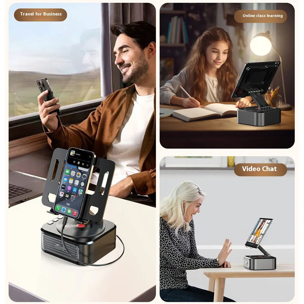 Portable Bluetooth Speaker Tablet Stand - Adjustable Foldable Desk Mount Tidesmit