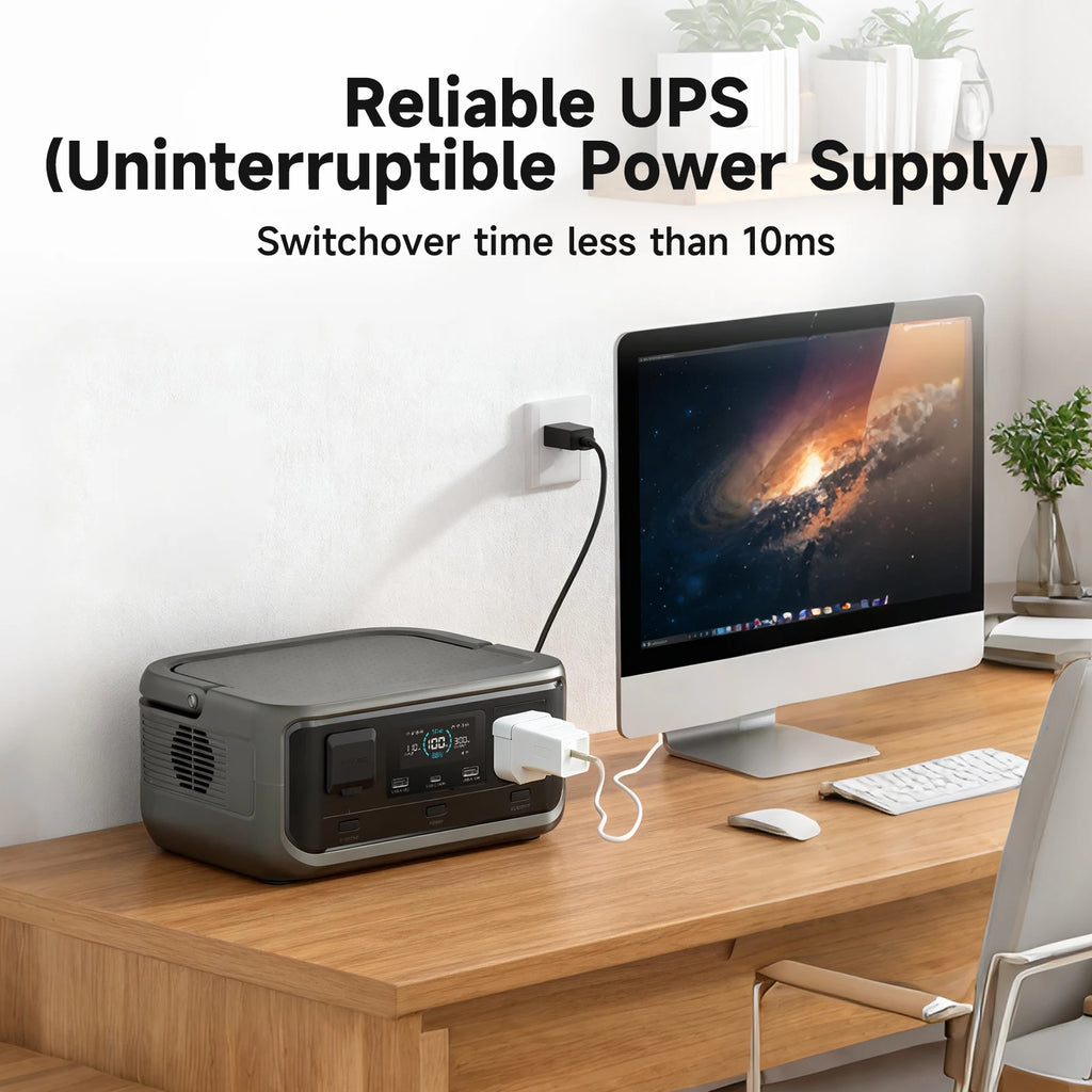 Portable Power Station 256Wh LiFePO4 with 100W Solar Panel Bundle Tidesmit