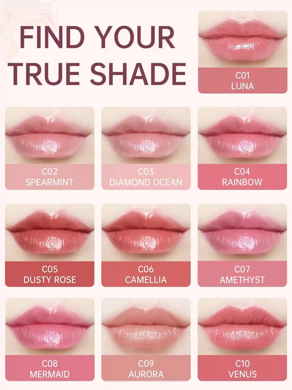 Color Changing Lip Balm: Hydrating Tinted Gloss by Tidesmit Lip Care Tidesmit