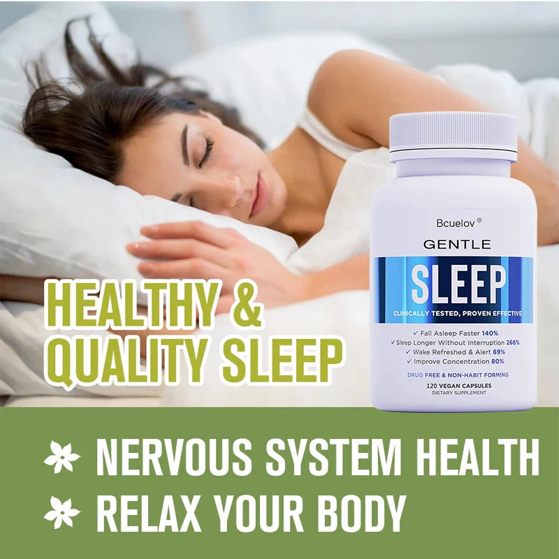 Adult Sleep Supplement Melatonin 5mg, with Magnesium Glycinate, Valerest & Ashwagandha, Helps Relax and Promote Natural Sleep