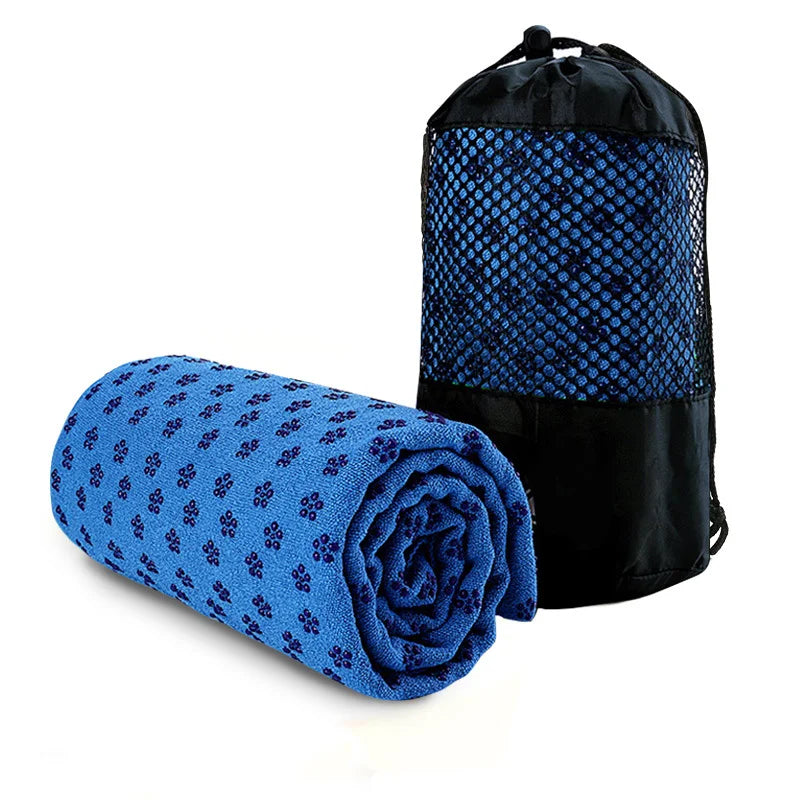 Non Slip Hot Yoga Towel Pilates Mat Yoga Blanket Sweat Absorbent Portable Fitness Meditation Mat Sports Workout Travel Blanket