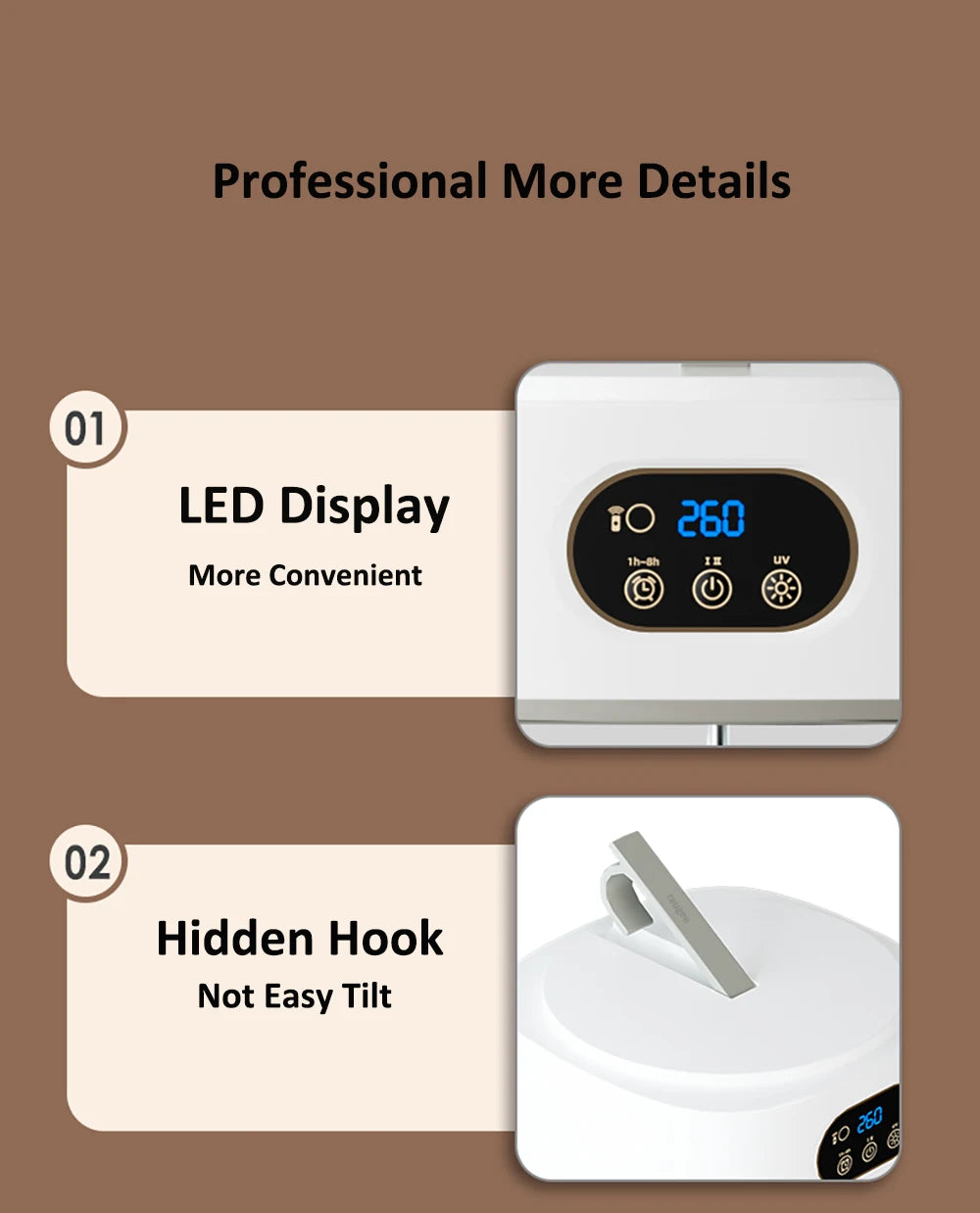 Tidesmit portable electric clothes dryer with folding design and UV sterilization timer, side view laundry appliance