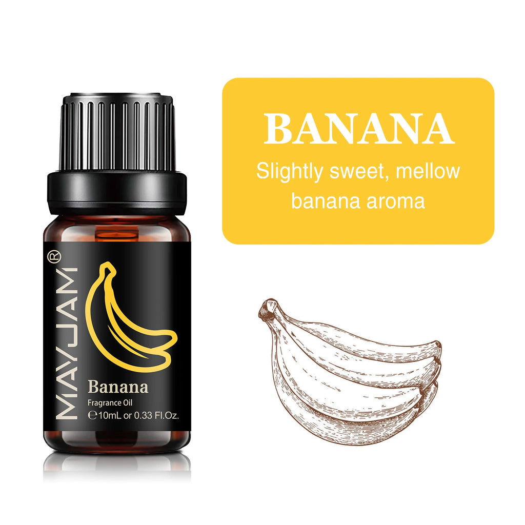 MAYJAM 10ML Fruit Fragrance Oil Strawberry Watermelon Mango Coconut Cherry For Humidifier Candle Soap Making Air Freshener