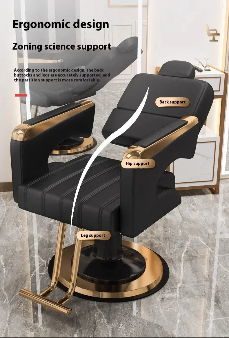 Barber Shop Hydraulic Chair: 360-Degree Swivel Salon Seating Massage Chairs Tidesmit