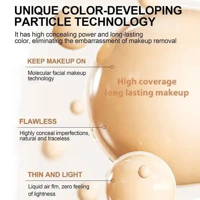 Tidesmit 4 in 1 hydrating liquid foundation with SPF 50 plus medium to full coverage concealer texture close-up