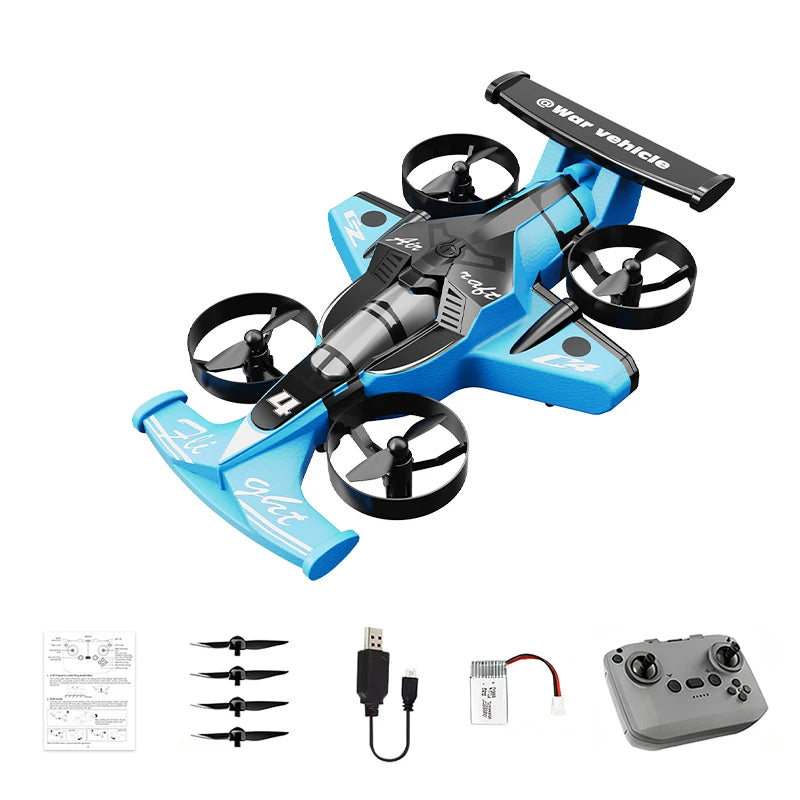 Mini RC Drone for Kids with Obstacle Avoidance | 2.4G UFO Toy | Tidesmit Blue Tidesmit