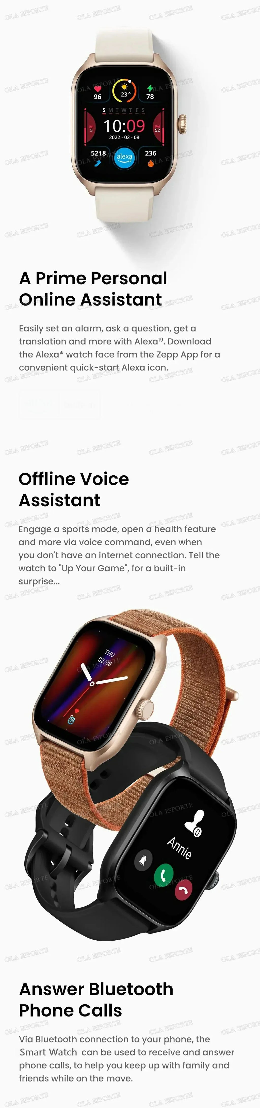 Smart Watch For Android IOS Watches 2.01inch HD Display BT Call Message Alert Music Sports Mode Smartwatch Men Women Gift HW12