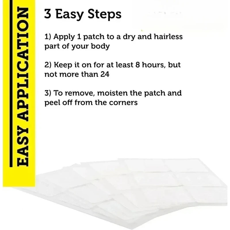 Tidesmit L-Lysine amino acid patches: Easy 3-step application guide for immune, lip, and gum health support.