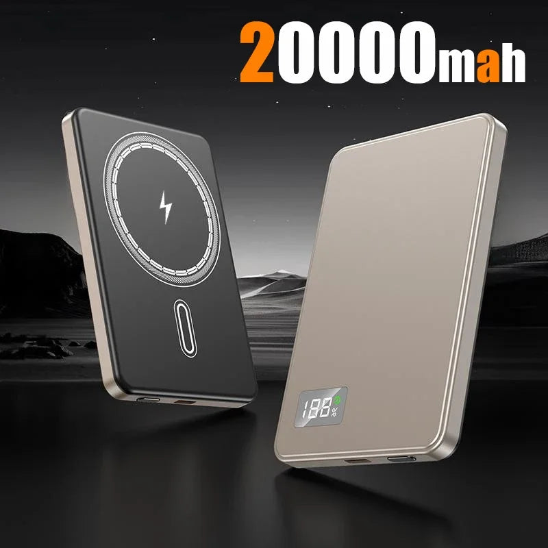 Magnetic Portable Charger 50000mAh - 22.5W Fast Charging Power Bank Gold-20000mAh Tidesmit